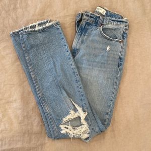 Ultra high rise Straight leg denim
